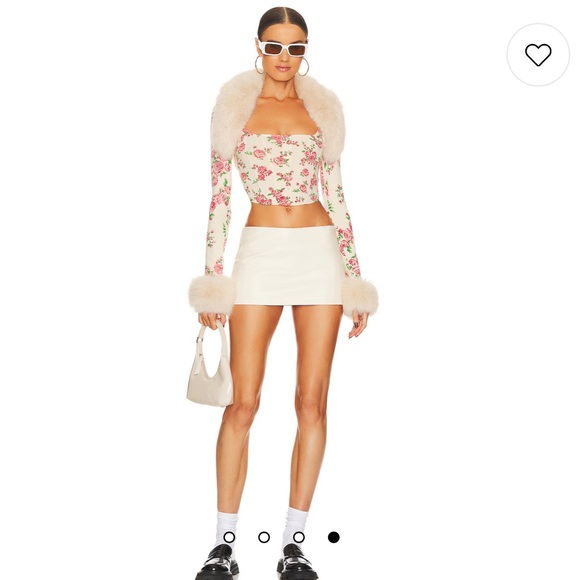 Knitted Corset Top in Cream Floral / XS / never worn - Picture 8 of 10